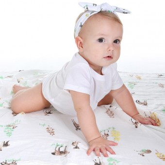 Matching headband outlet and swaddle