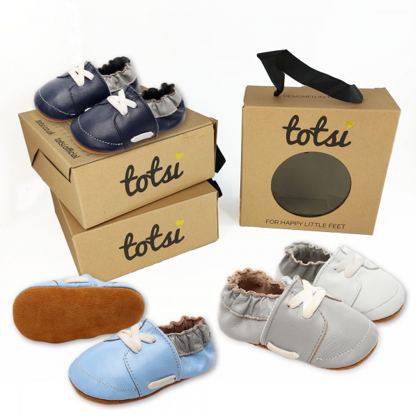 Ezra - Luxury Leather Soft Sole Baby...