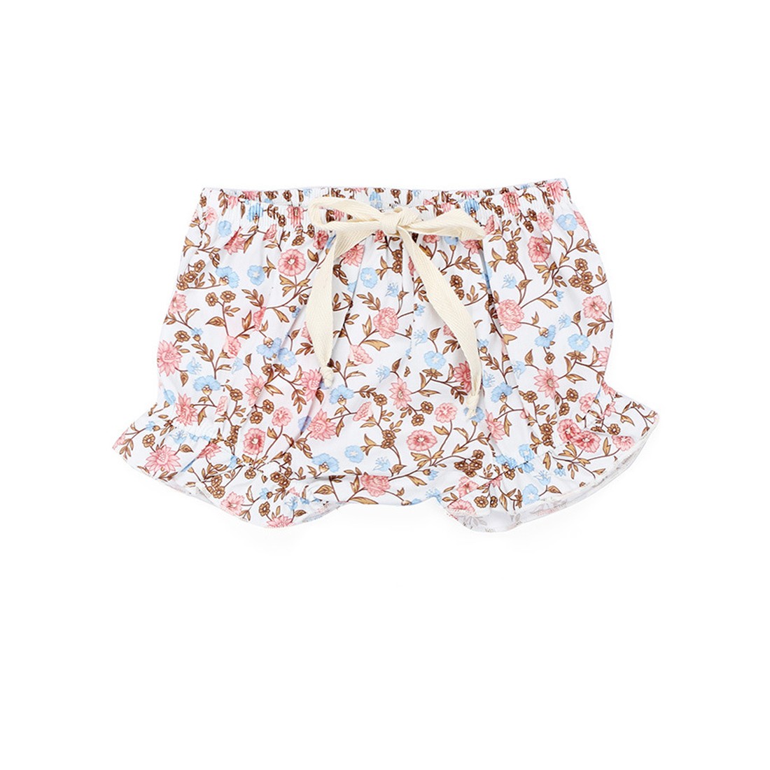 Gracie - White Floral Luxury Baby Bloomers
