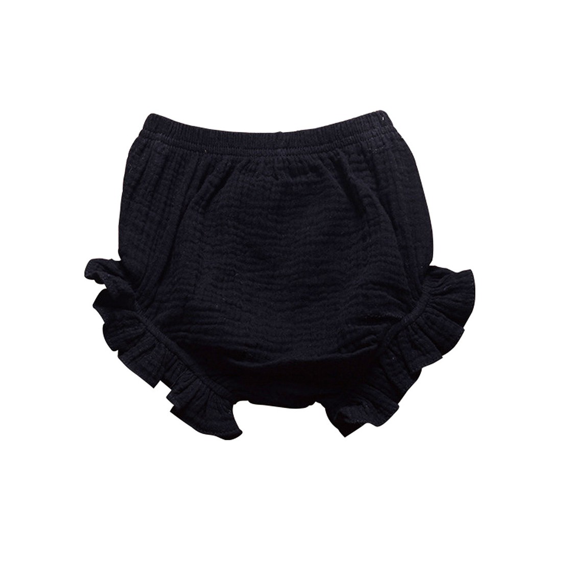 Eve - Black Ruffle Baby Bloomers