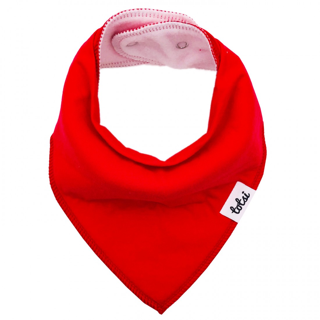 Red - Luxury Plain Dribble Bib