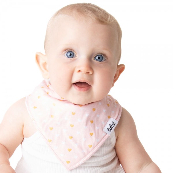 Love - Luxury Pink Baby Dribble Bib