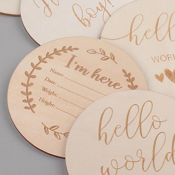 I'm Here Wooden Milestone Disc
