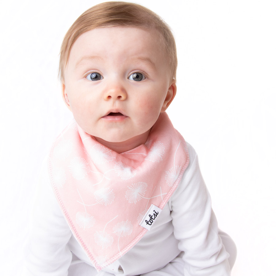 baby in pink totsi dribble bib